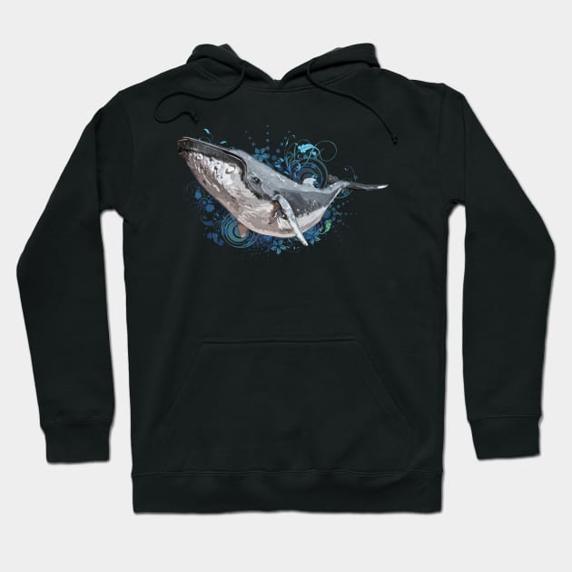 Humpback Whale Hoodie by obscurite